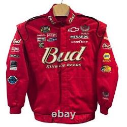 Vintage 90s Chase Authentics NASCAR Dale Earnhardt Budweiser Jacket XL Pristine