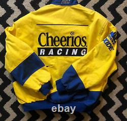Vintage 90s Cheerios Racing Jacket Mens NASCAR JH Design XL Johnny Benson #26