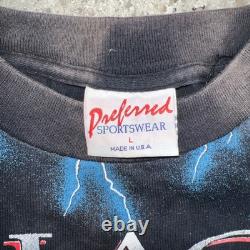 Vintage 90s Dale Earnhardt The Black Knight AOP NASCAR Shirt Size L RARE
