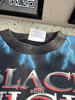 Vintage 90s Dale Earnhardt The Black Knight AOP NASCAR Shirt Size L RARE