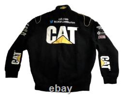 Vintage 90s Jeff Burton Nascar Racing Jacket Caterpillar Coke JH Design 2XL
