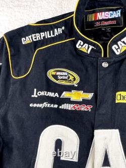 Vintage 90s Jeff Burton Nascar Racing Jacket Caterpillar Coke JH Design 2XL