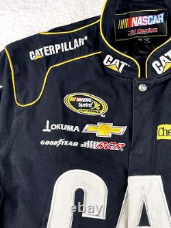 Vintage 90s Jeff Burton Nascar Racing Jacket Caterpillar Coke JH Design 2XL