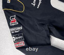 Vintage 90s Jeff Burton Nascar Racing Jacket Caterpillar Coke JH Design 2XL