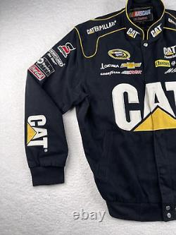 Vintage 90s Jeff Burton Nascar Racing Jacket Caterpillar Coke JH Design 2XL