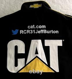 Vintage 90s Jeff Burton Nascar Racing Jacket Caterpillar Coke JH Design 2XL