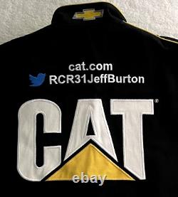 Vintage 90s Jeff Burton Nascar Racing Jacket Caterpillar Coke JH Design 2XL