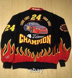 Vintage 90s Jeff Gordon NASCAR 4x Winston Cup Champion Jeff Hamiliton Jacket XL