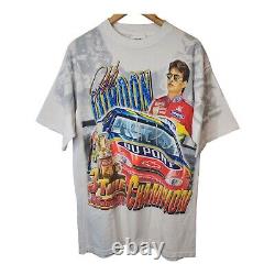 Vintage 90s Jeff Gordon NASCAR AOP Winston Cup Racing Chevy T-Shirt XL