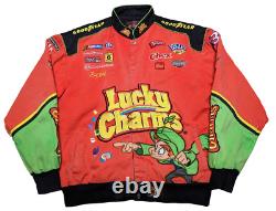 Vintage 90s Jeff Hamilton Lucky Charms Racing Jacket Mens L RARE NASCAR US Promo