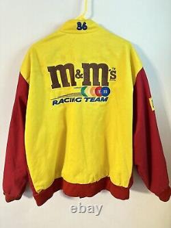 Vintage 90s Jeff Hamilton M&M's Racing Team Ernie Irvan NASCAR Jacket men's XL