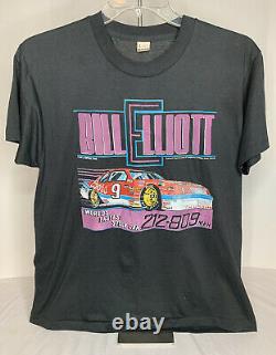 Vintage Bill Elliott T-shirt Large Screen Stars Fastest Stock Car 212.809 mph