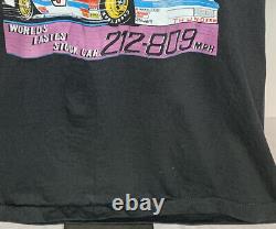 Vintage Bill Elliott T-shirt Large Screen Stars Fastest Stock Car 212.809 mph