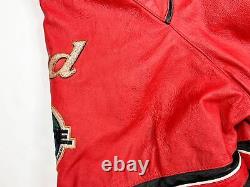 Vintage Budweiser Racing Leather Jacket NASCAR Dale Earnhardt Jr Jeff Hamilton