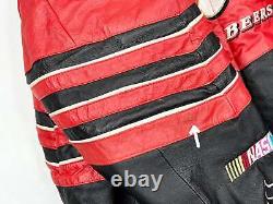 Vintage Budweiser Racing Leather Jacket NASCAR Dale Earnhardt Jr Jeff Hamilton