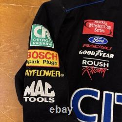 Vintage CITGO Racing Jacket Mens Large Black Snap 90s NASCAR Jeff Hamilton