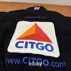 Vintage CITGO Racing Jacket Mens Large Black Snap 90s NASCAR Jeff Hamilton