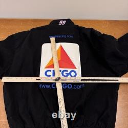 Vintage CITGO Racing Jacket Mens Large Black Snap 90s NASCAR Jeff Hamilton