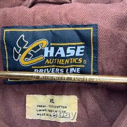 Vintage Chase Authentics Dale Jarrett #88 Ups Racing Jacket Size XL Brown Nascar