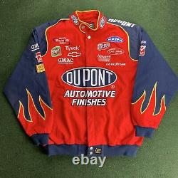 Vintage Chase Authentics Jeff Gordon 24 Nascar Racing Jacket L Flames Dupont JH