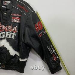 Vintage Chase NASCAR Jeff Hamilton Designs Leather Jacket Ganassi Racing Size XL