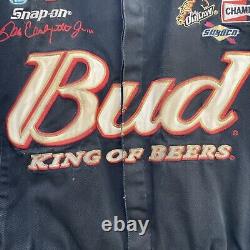 Vintage Dale Earnhardt Jr Budweiser King of Beers JH Racing Jacket Large NASCAR