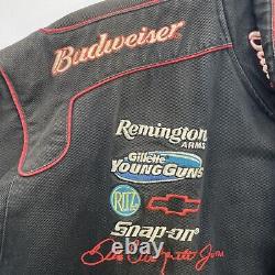 Vintage Dale Earnhardt Jr Budweiser King of Beers JH Racing Jacket Large NASCAR