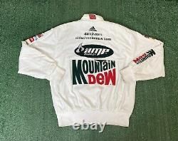 Vintage Dale Earnhardt Jr Mountain Dew NASCAR Racing Jacket Size M white