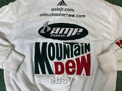 Vintage Dale Earnhardt Jr Mountain Dew NASCAR Racing Jacket Size M white