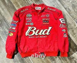 Vintage Dale Earnhardt Jr Nascar Racing Jacket Budweiser Chase Authentics XXL 2X
