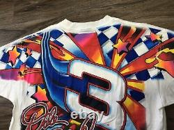 Vintage Dale Earnhardt Peter Max All Over Print NASCAR Racing T-Shirt Size XL