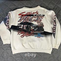Vintage Dale Earnhardt Sweatshirt Mens Extra Large White NASCAR Graphic Racing