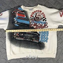 Vintage Dale Earnhardt Sweatshirt Mens Extra Large White NASCAR Graphic Racing