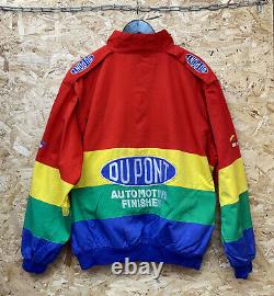 Vintage Du Pont Nascar Multicolour Embroidered Race Jacket XL