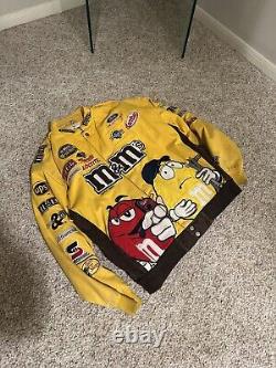 Vintage JH DESIGN Elliot Sadler Robert Yates M&M's NASCAR Racing Jacket Sz. 2XL