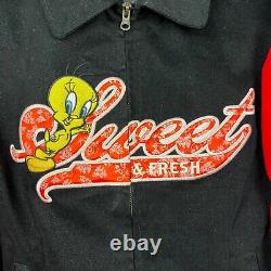 Vintage JH Design Jacket Woman Extra Large Tweety Bird Sweet Fresh Nascar Coat