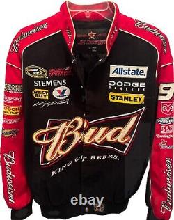 Vintage JH Designs Jeff Hamilton Kasey Kahne Bud Budweiser Racing Jacket S
