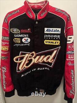Vintage JH Designs Jeff Hamilton Kasey Kahne Bud Budweiser Racing Jacket S