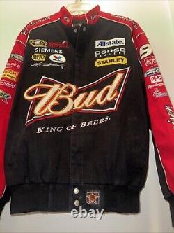 Vintage JH Designs Jeff Hamilton Kasey Kahne Bud Budweiser Racing Jacket S