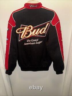 Vintage JH Designs Jeff Hamilton Kasey Kahne Bud Budweiser Racing Jacket S