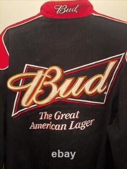 Vintage JH Designs Jeff Hamilton Kasey Kahne Bud Budweiser Racing Jacket S