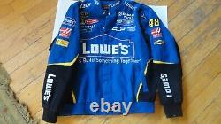 Vintage JH Designs Racing Jacket Size XL Lowe's EXC Jimmy Johnson NASCAR