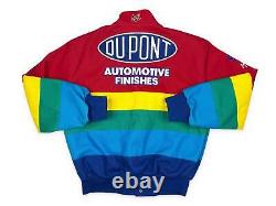 Vintage Jeff Gordon Jacket 90s NASCAR Racing Rainbow Dupont Chase Authentics R6