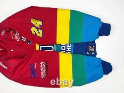 Vintage Jeff Gordon Jacket 90s NASCAR Racing Rainbow Dupont Chase Authentics R6