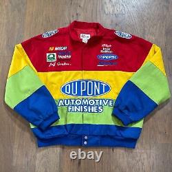 Vintage Jeff Gordon Jacket Mens XL Colorful Rainbow DuPont Nascar Chase Racing
