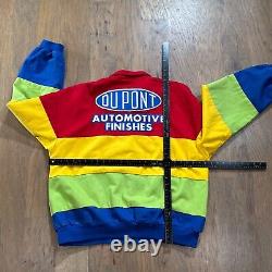 Vintage Jeff Gordon Jacket Mens XL Colorful Rainbow DuPont Nascar Chase Racing