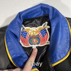 Vintage Jeff Gordon Size Large Leather 3 Time Champ Jacket Nascar Jeff Hamilton