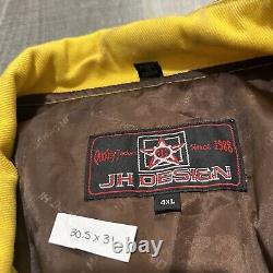 Vintage Jeff Hamilton Elliott Sadler Yellow Nascar Racing M&M Team JH Jacket