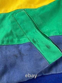 Vintage Jeff Hamilton Jeff Gordon Dupont Sz LARGE Rainbow Jacket Nascar Race