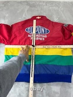 Vintage Jeff Hamilton Jeff Gordon Dupont Sz LARGE Rainbow Jacket Nascar Race